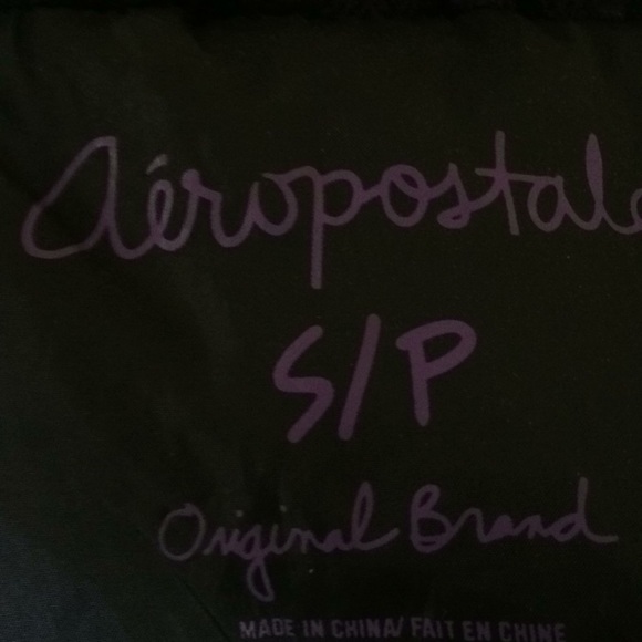 Jacket Sz SP Aeropostale purple/black plaid - Picture 6 of 7